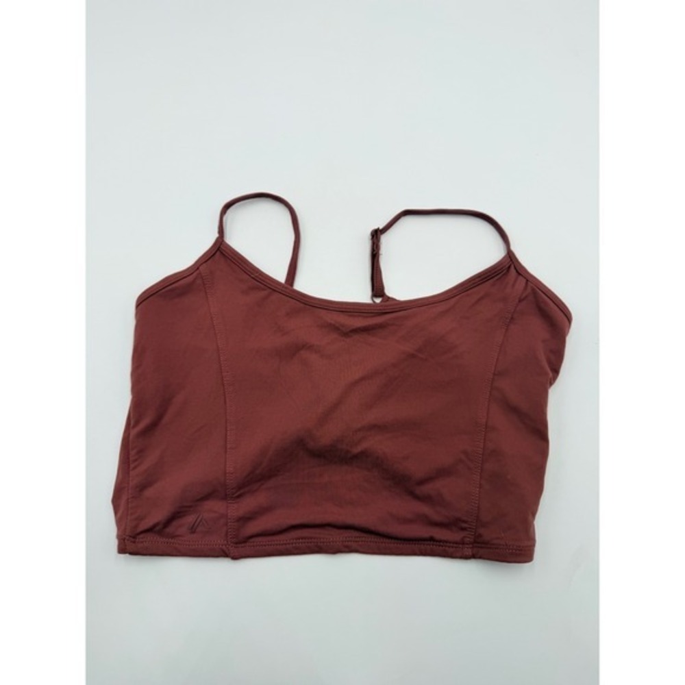 Alphalete Burgundy Twist Back Sports Bra Crop Top Adjustable Straps Size Large